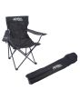 Silla plegable de campismo con portavaso negra 10858 Adir