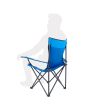 Silla plegable de campismo con portavaso azul 10859 Adir