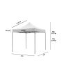 Carpa plegable de 3 x 3 metros Blanca 10894 Adir