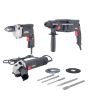 Kit de Rotomartillo SDS Plus + Esmeriladora + Taladro/rotomartillo 11557 Adir