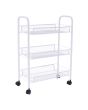 Carrito organizador de metal blanco 12137 DECO HOGAR