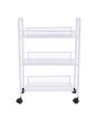 Carrito organizador de metal blanco 12137 DECO HOGAR