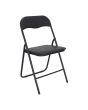 Silla plegable acojinada color negro 12153 Deco Hogar