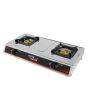 Parrilla de Gas para mesa de 2 quemadores con chispero 12307 Silver Master