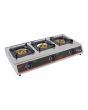 Parrilla de Gas para mesa de 3 quemadores con chispero 12308 Silver Master