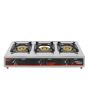 Parrilla de Gas para mesa de 3 quemadores con chispero 12308 Silver Master