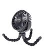 Mini ventilador recargable con Tripie flexible negro 12374 Adir