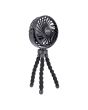 Mini ventilador recargable con Tripie flexible negro 12374 Adir