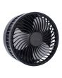 Ventilador portátil recargable de escritorio negro 12380 Adir
