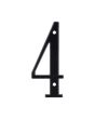 Número "4" de latón sólido 4" Negro 13660 Adir