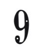Número "9" de latón sólido 4" Negro 13665 Adir