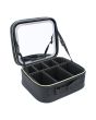 Estuche mediano para maquillaje con luz LED y espejo desplegable 14446 Mavrik