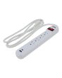 Multicontacto 4 contactos y 2 puertos y supresor de picos USB 15391 Adir