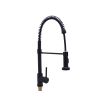 Monomando extraíble para fregadero negro mate 16024 Maxflu