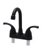 Mezcladora 4" para lavabo negro 16035 Maxflu