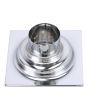 Resumidero cuadrado de acero inoxidable cromo 4" x 4" 16046 Maxflu