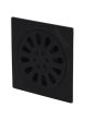 Resumidero cuadrado de acero inoxidable negro 4" x 4" 16047 Maxflu