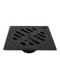 Resumidero cuadrado metálico 4" x 4" negro mate 16060 Maxflu