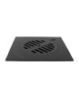 Resumidero cuadrado metálico 6" x 6" negro mate 16061 Maxflu