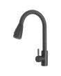 Mezcladora monomando para fregadero negro mate 16063 Maxflu