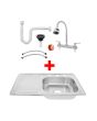 Kit de tarja de empotrar tina derecha con accesorios 16073 Maxflu