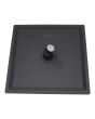 Regadera metálica cuadrada 10" negro mate 16101 Maxflu