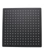 Regadera metálica cuadrada 10" negro mate 16101 Maxflu