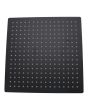 Regadera metálica cuadrada 12" negro mate 16102 Maxflu