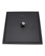 Regadera metálica cuadrada 12" negro mate 16102 Maxflu