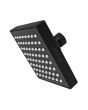 Regadera cuadrada 4" de ABS negro mate 16124 Maxflu