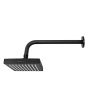 Regadera cuadrada 6" de ABS negro mate 16127 Maxflu