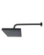 Regadera cuadrada 8" de ABS negro mate 16130 Maxflu