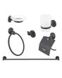 Juego de accesorios para baño negro mate 16250 Maxflu