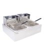 Freidora eléctrica doble bandeja 12 litros 17010 Silver Master