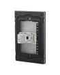 Placa con conector para teléfono negro mate Línea Cantabria Flat 18041 Adir