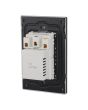 Placa con 2 contactos, 1 entrada USB "A" y 1 entrada USB "C", negro mate Línea Cantabria Flat 18043 Adir