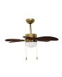 Ventilador de techo con lámpara latón antiguo VINICA 2088 Adir