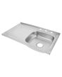 Tarja de sobreponer 80 x 50 cm escurridor izquierdo 2100 Maxflu