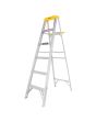 Escalera de tijera de aluminio tipo III con tapa plástica 5 escalones 3172 Tulplus