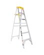 Escalera de tijera de aluminio tipo III con tapa plástica 5 escalones 3172 Tulplus