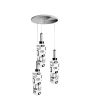 Luminario colgante decorativos satinado modulación cuadrada 3 piezas 4205 Adir