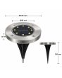 Set de 4 Luminarios RGB de jardín con panel solar integrado 8612 Mavrik