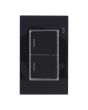 Placa con 2 apagadores sencillos Tiffany Cristal 9783 Adir