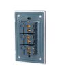 Placa con 3 apagadores secillos Tiffany Cristal 9785 Adir
