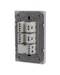 Placa con apagador sencillo y 2 contactos aterrizados Tiffany Cristal 9787 Adir