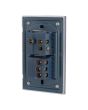 Placa con 1 apagador de escalera y 1 contacto aterrizado Tiffany Cristal 9790 Adir