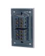 Placa con 4 apagadores de escalera Tiffany Cristal 9883 Adir