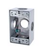 Caja rectangular de aluminio con 5 orificios de 1" 9840090 ARGOS