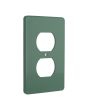 Tapa no metálica pesada rectangular para 1 toma doble verde TPRD013V ARGOS