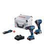 Kit combo de atornillador de impacto GSB 185-LI y taladro de percusión inalámbricos GDR 18V-215 Bosch 